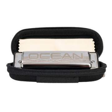 Ocean Rock Blues Mundharmonika in C-Dur, schwarz (inkl. stylischem Softcase und Putztuch)