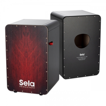 CaSela Black Pro Cajon - Red Dragon  Sela