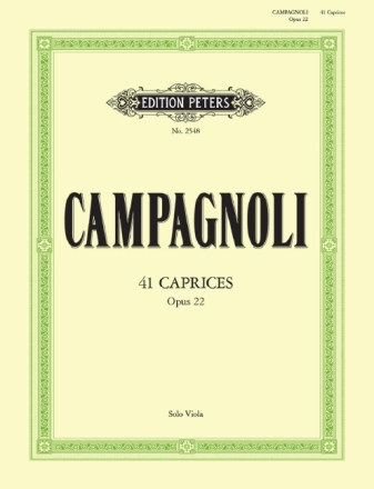 41 Capricen op.22 f�r Viola