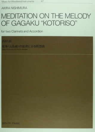 Meditation on the Melody of Gagaku Kotoriso Akkordeon und 2 Klarinetten