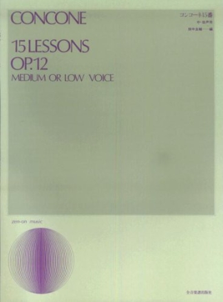 15 Lessons op.12 for medium or low voice and piano