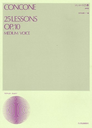 25 Lessons op.10 for medium voice and piano