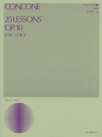25 Lessons op. 10 tiefe Singstimme und Klavier