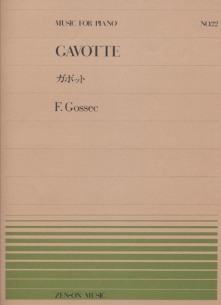 Gossec, Franois-Joseph Gavotte Klavier