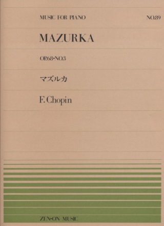 Mazurka op. 68/3 Klavier