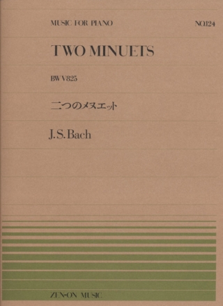 2 Minuets BWV 825 for piano