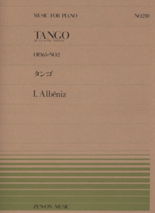 Albniz, Isaac Tango op. 165/2 Klavier