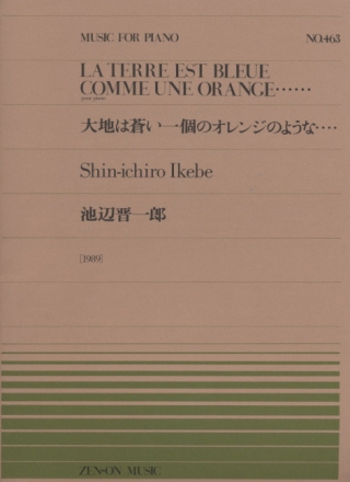 La terre est bleue comme une orange Klavier
