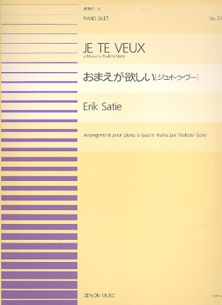 Je te veux fr Klavier zu 4 Hnden