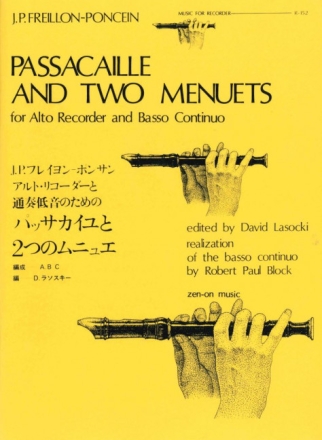 Passacaille and Two Menuets Alt-Blockflte und Basso continuo