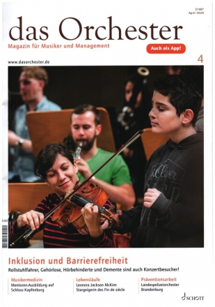 Das Orchester April 2020 Inklusion und Barrierefreiheit