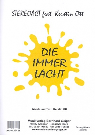 Die immer lacht: fr Klavier (mit Text und Akkorden)