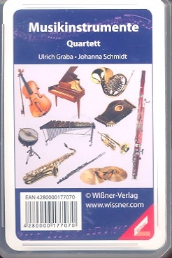 Musikinstrumente Quartett mit 32 Spielkarten