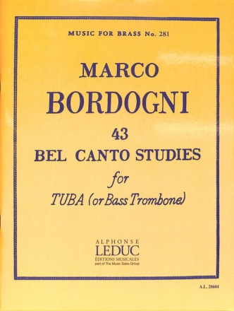 43 Bel Canto Studies for tuba (bass trombone)