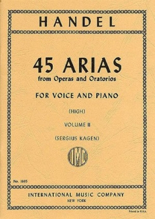 45 Arias from Operas and Oratorios vol.2 for high voice and Piano