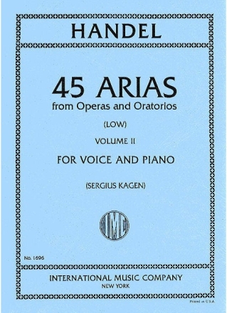45 Arias from Operas and Oratorios vol.2 for low voice and piano