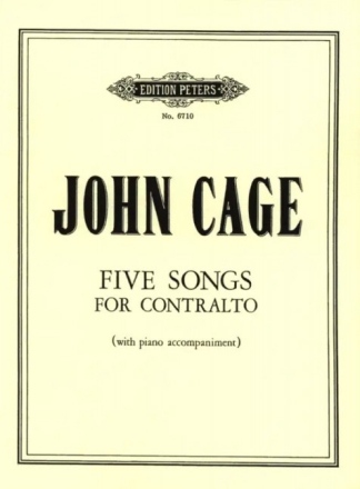 5 Songs for contralto and piano