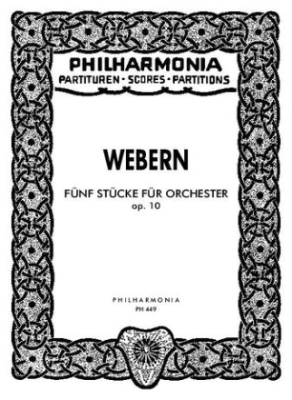 5 St�cke op.10 f�r Orchester Studienpartitur
