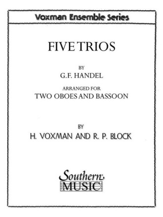 5 Trios for 2 oboes and bassoon score and parts