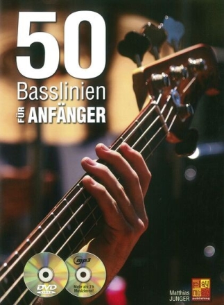 50 Basslinien f�r Anf�nger (+CD +DVD): f�r E-Bass (dt)