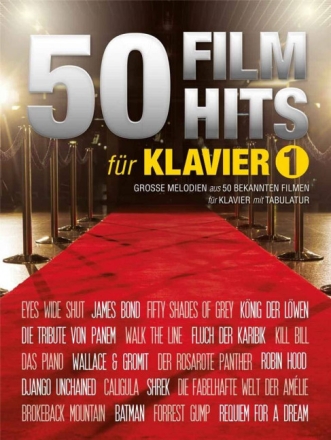50 Filmhits Band 1 f�r Klavier mit Akkorden und Texten