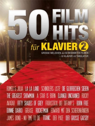 50 Filmhits Band 2 f�r Klavier mit Akkorden und Text