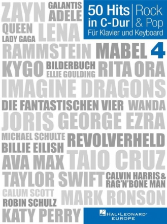 50 Hits in C-Dur Band 4: Rock & Pop for piano/vocal/guitar songbook