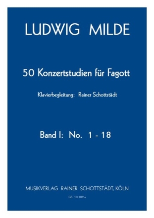 50 Konzertstudien Band 1 (Nr.1-18) f�r Fagott mit Klavierbegleitung