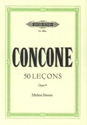 50 lecons de chant op.9 f�r mittlere Singstimme und Klavier