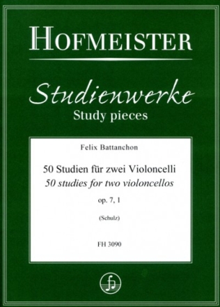 50 Studien op.7 Band 1 (Nr.1-20) f�r 2 Violoncelli Spielpartitur