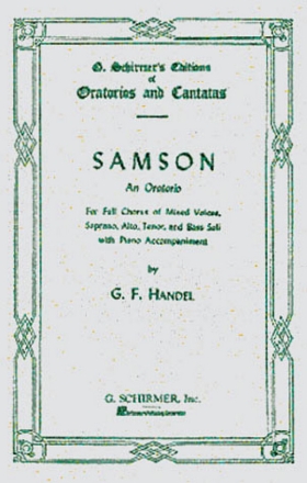 Samson for soli, chorus and orchestra vocal score
