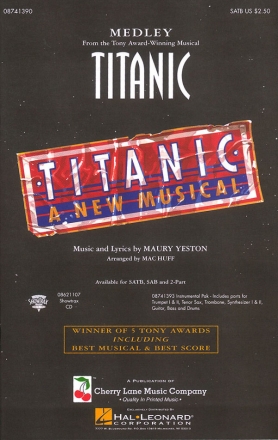 Titanic Medley from the Musical for mixed chorus and piano score