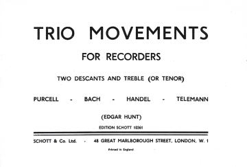 Trio movements for recorders score