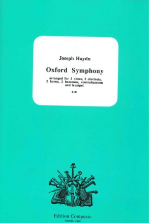 Oxford symphony for 2 oboes, 2 clarinets, 2 horns, 2 bassoons, contrabassoon, trumpet, score+parts
