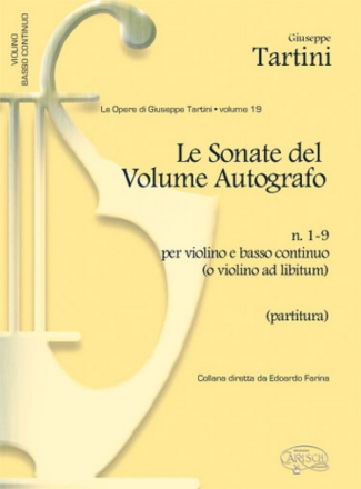 Le sonate del vol. autografo vol.19 (nos.1-9) per violino e bc o violino solo ad lib