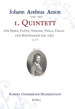 Quintett op.110 fr Horn, Flte, Violine, Viola und Violoncello (Kontrabass ad lib) Partitur und Stimmen