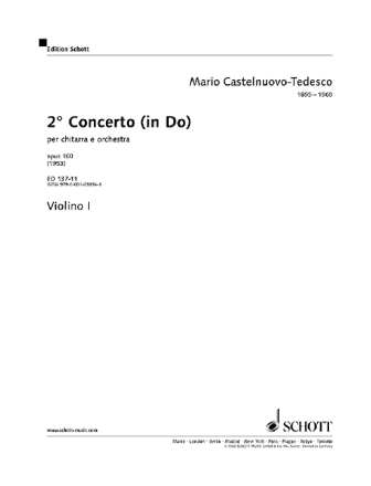 2. Concerto in C op. 160 fr Gitarre und Orchester Einzelstimme - Violine I