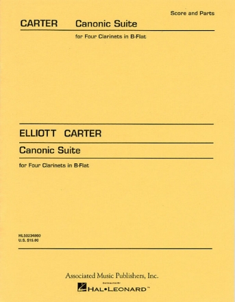 Canonic suite for 4 clarinets score and parts