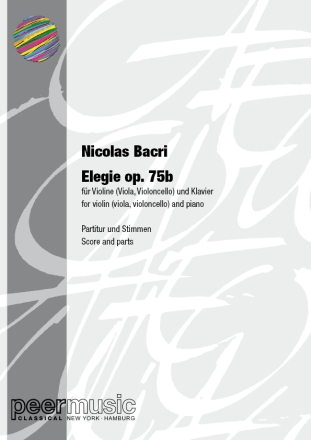 Elegie op.75b fr Violine (Viola, Violoncello) und Klavier Partitur und Stimmen
