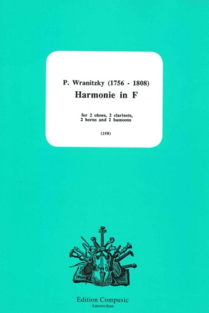 Harmonie in F fr 2 Oboen, 2 Klarinetten, 2 Hrner und 2 Fagotte, Partitur+Stimmen