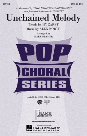 Unchained Melody for mixed chorus and piano score