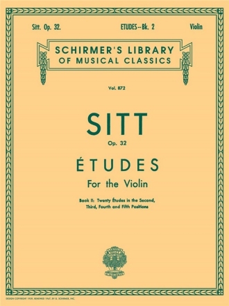 Etudes op.32 vol.2 20 etudes in the 2nd, 3rd, 4th and 5th position for violin