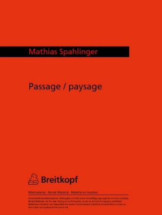 Passage / Paysage fr Orchester Partitur