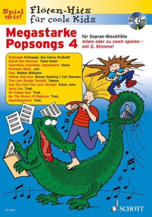 Megastarke Popsongs Band 4 (+CD) fr 1-2 Sopranblockflten