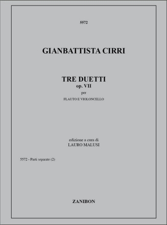 3 duetti op.7 per flauto e violoncello, parti