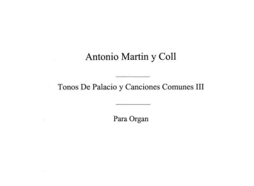 Tonos De Palacio y Canciones Comunes 3 para Organ