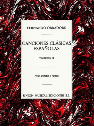Canciones clasicas espanolas vol.3 para canto y piano