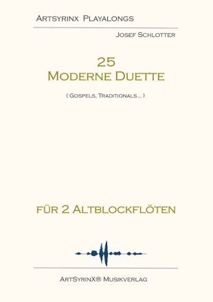 25 moderne Duette (+CD) fr 2 Altblockflten,  Spielpartitur