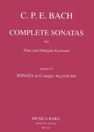 Sonata in G Major Wq85 for flute and keyboard