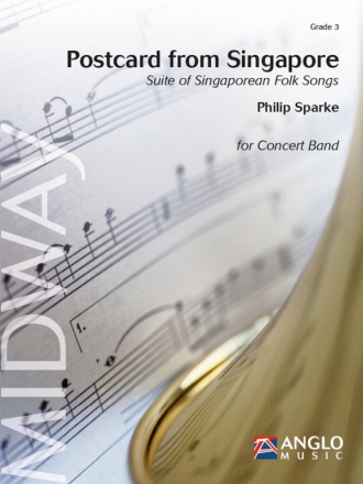 Postcard from Singapore for concert band score and parts